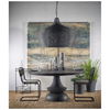 Crossman 60' Round Dark Brown/Gray Solid Wood Table Top & Base Dining Table thumbnail 5