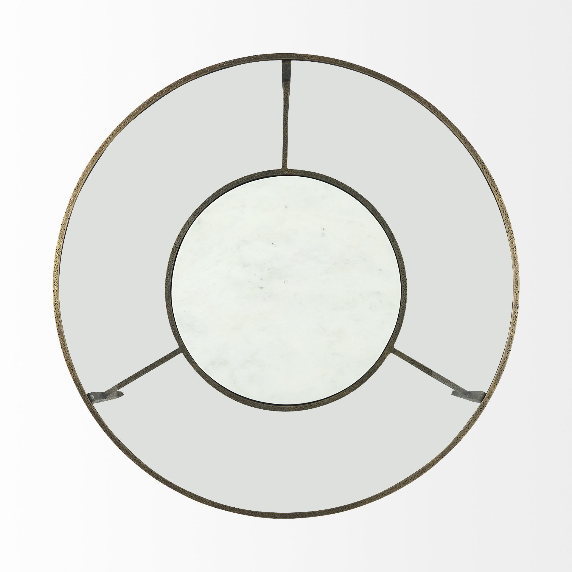 Felicity  Marble Top with Iron Frame Coffee Table, by Mercana, 36" length x 36" width x 16" height View 8