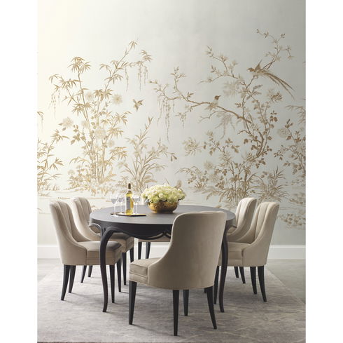 Flowering Vine Chino White Wall Mural