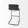 Berbick 21L x 25W x 38H Black Leather with Iron Frame Counter Stool, Counter & Bar Stool by Mercana, 20.5" length x 24.8" width x 39" height thumbnail 6