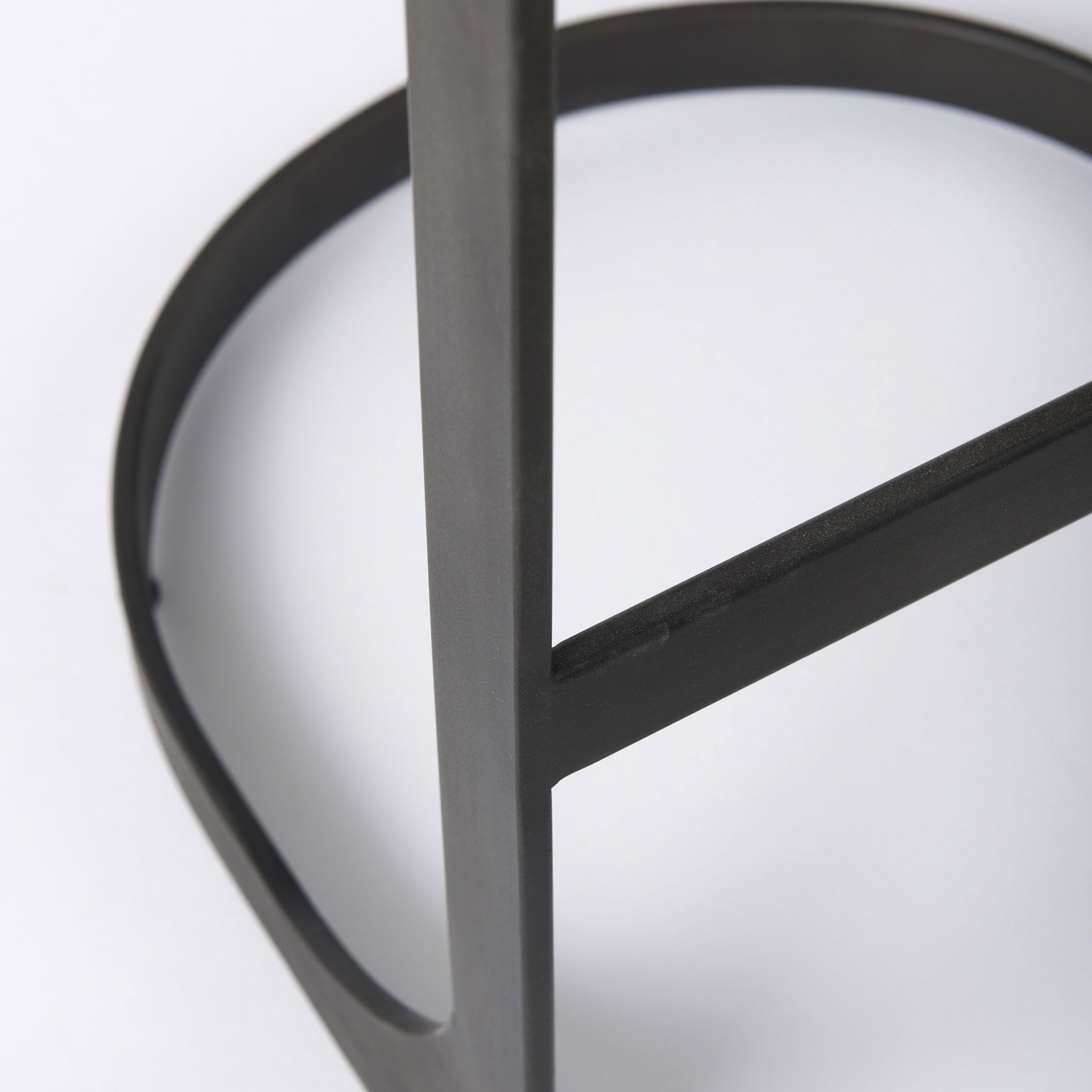 Tyson 17L x 18W x 31H Black Leather with Metal Frame Bar Stool, Counter & Bar Stool by Mercana, 17.25" length x 17.5" width x 31.25" height View 9