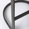 Tyson Backless 31in Seat Bar Stool | Black Leather with Black Metal, Counter & Bar Stool by Mercana, 17.25" length x 17.5" width x 31.25" height thumbnail 9