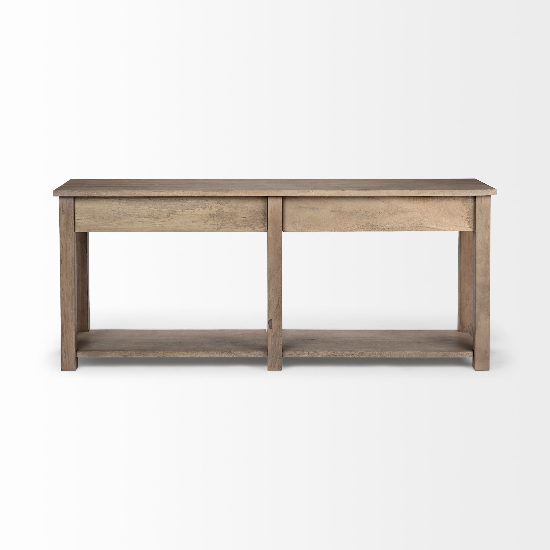Harrelson III 72L x 18W Brown Wood 4 Drawer Console Table large image 