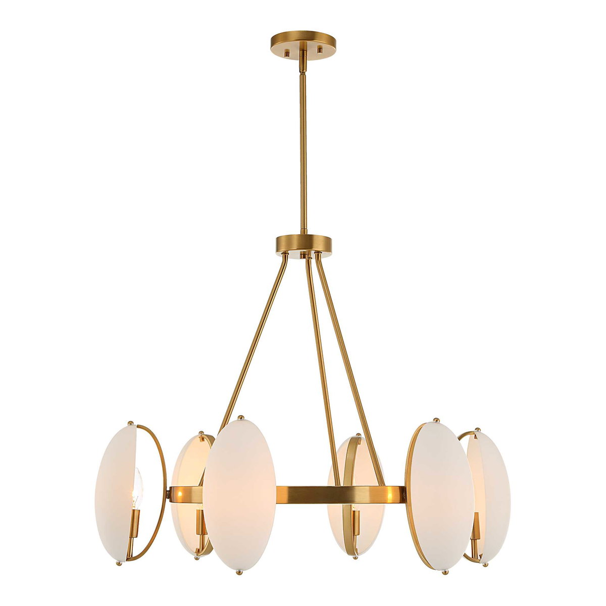 Oviform 6 Light Round Chandelier, by Uttermost, 30.25" width x 25" height x 30.25" diameter x 30.25" depth View 6