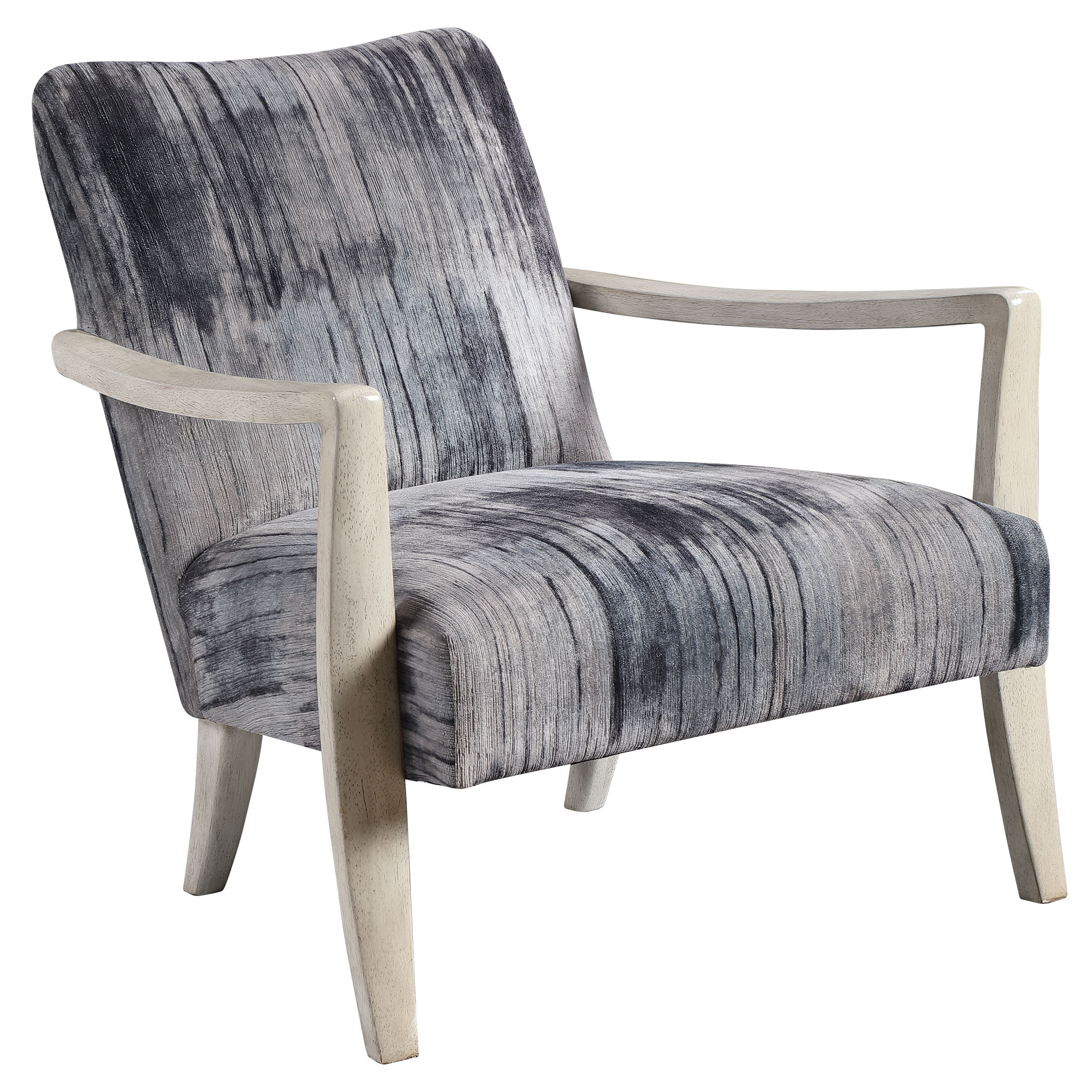 Watercolor Gray Chenille Accent Chair large image 