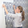 Large Lattice Blue Wallpaper, by York Wall, 27' length x 2'3" width x 0.02" depth thumbnail 6