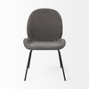 Inala Curved Back Dining Side Chair | Grey Fabric with Metal, Dining Chair by Mercana, 21.26" length x 25.59" width x 34.25" height thumbnail 5