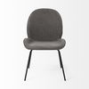 Inala Grey Seat Metal Frame Dining Chair, by Mercana, 21.26" length x 25.59" width x 34.25" height thumbnail 5