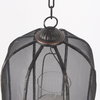 Jutland Set of Three Black Metal Bird Cage Candle Holder Lanterns, Lighting by Mercana, 8" length x 8" width x 43" height thumbnail 4