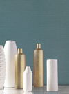 Sisal Twill Grasscloth Teal Wallpaper thumbnail 7