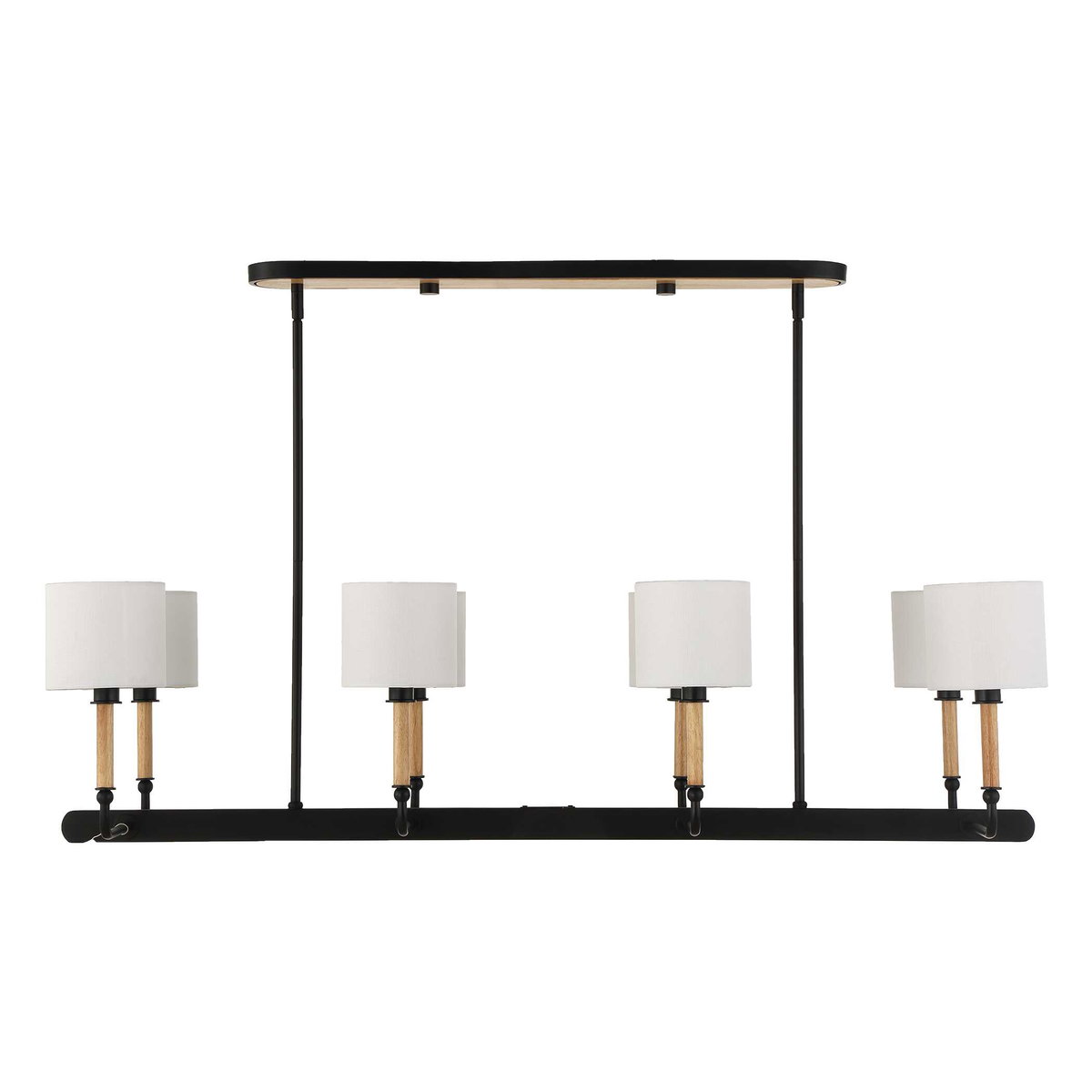 Franconia 8 Light Pendant, Ceiling Light by Uttermost, 48" width x 12.5" height x 14" depth View 3