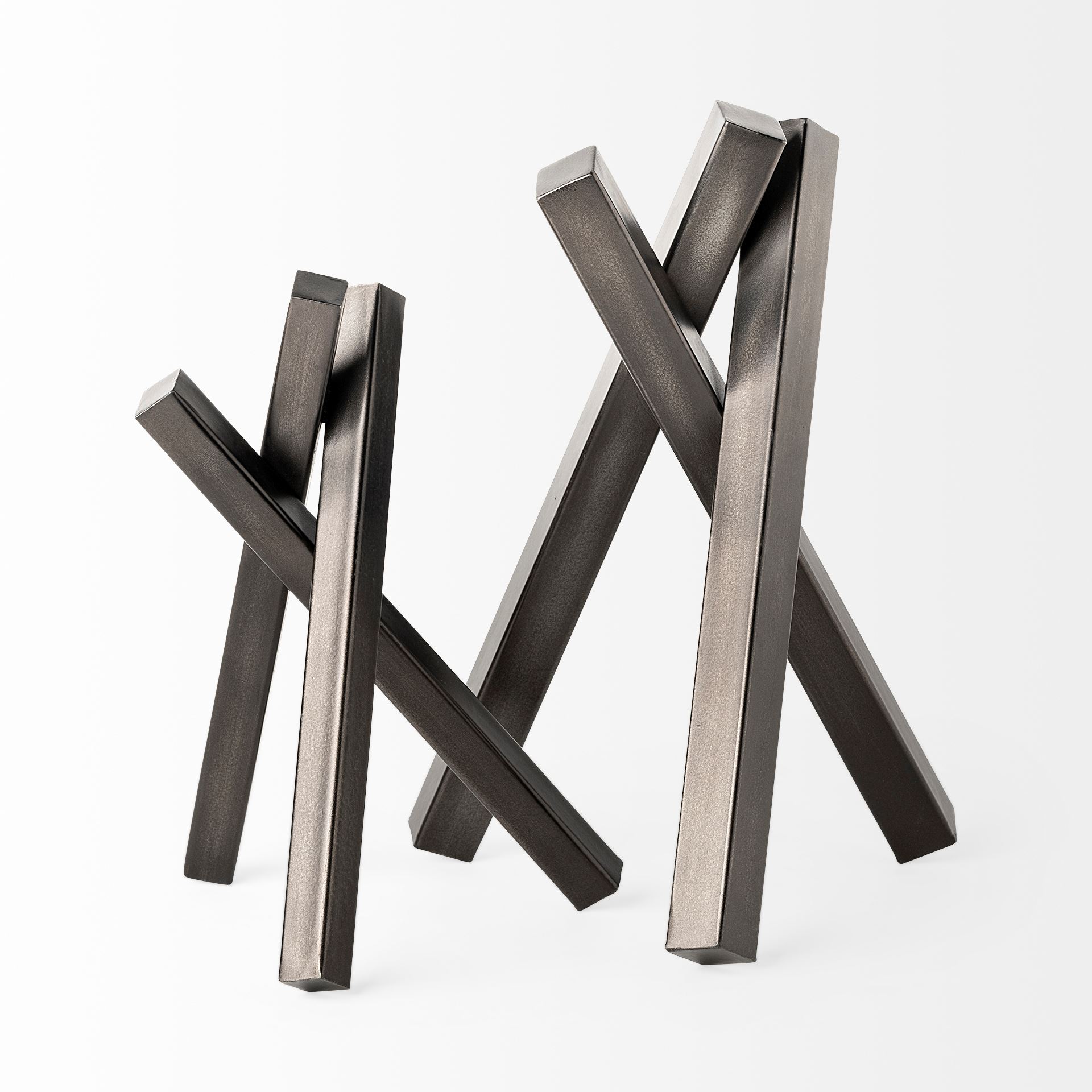 Bastian (Small) 8L x 7W Black Metal Abstract Object, Decorative Object by Mercana, 7.87" length x 7.28" width x 9.84" height View 6