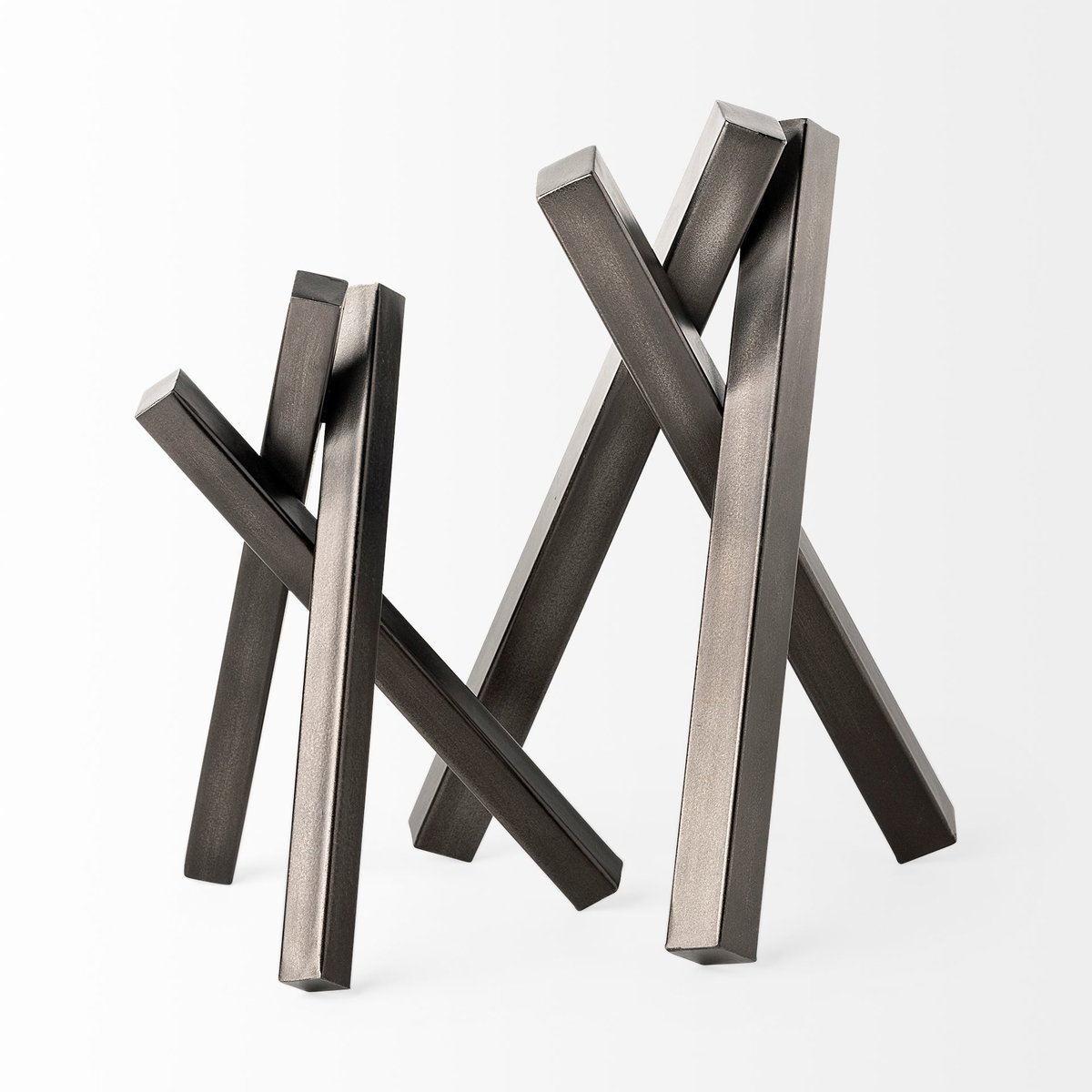 Bastian (Small) 8L x 7W Black Metal Abstract Object, Decorative Object by Mercana, 7.87" length x 7.28" width x 9.84" height View 6