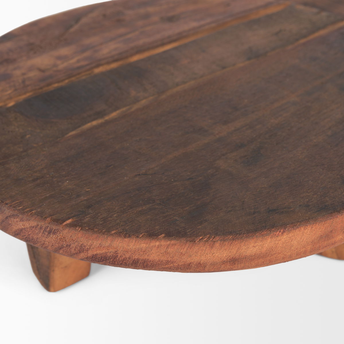 Iza Medium Brown Wooden Riser (Set of 2), Decorative Tray by Mercana, 11.75" length x 11.75" width x 2.25" height View 7