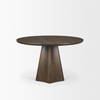 Jovani 48' Round Pedestal Dining Table | Modern | Dark Brown Wood | Seats 4, by Mercana, 48" length x 48" width x 30" height thumbnail 6