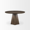 Jovani 48' Round Pedestal Dining Table | Modern | Dark Brown Wood | Seats 4, by Mercana, 48" length x 48" width x 30" height thumbnail 6