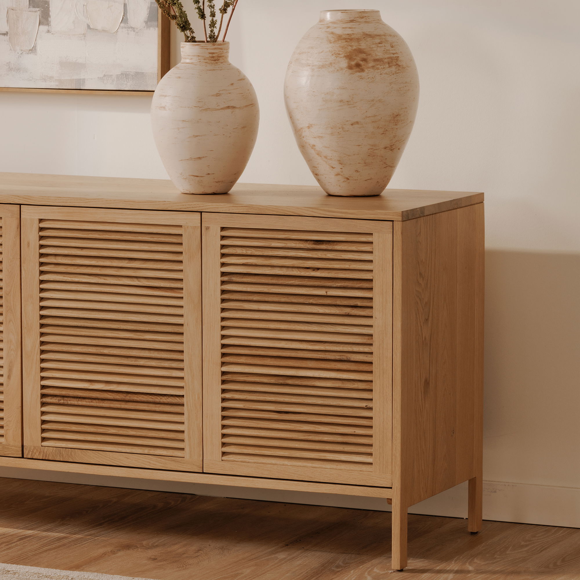 Teeda 4 Door Sideboard Natural large image 