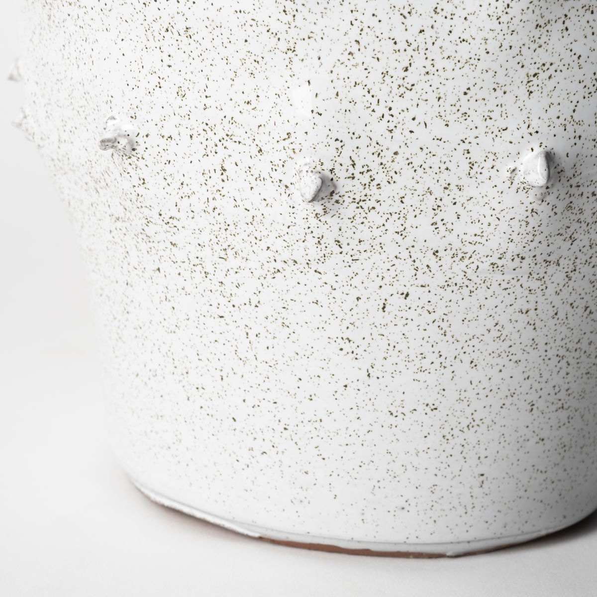 Julian Small Glossy White Ceramic Spoked Vase, by Mercana, 8.27" length x 8.27" width x 11.42" height View 10