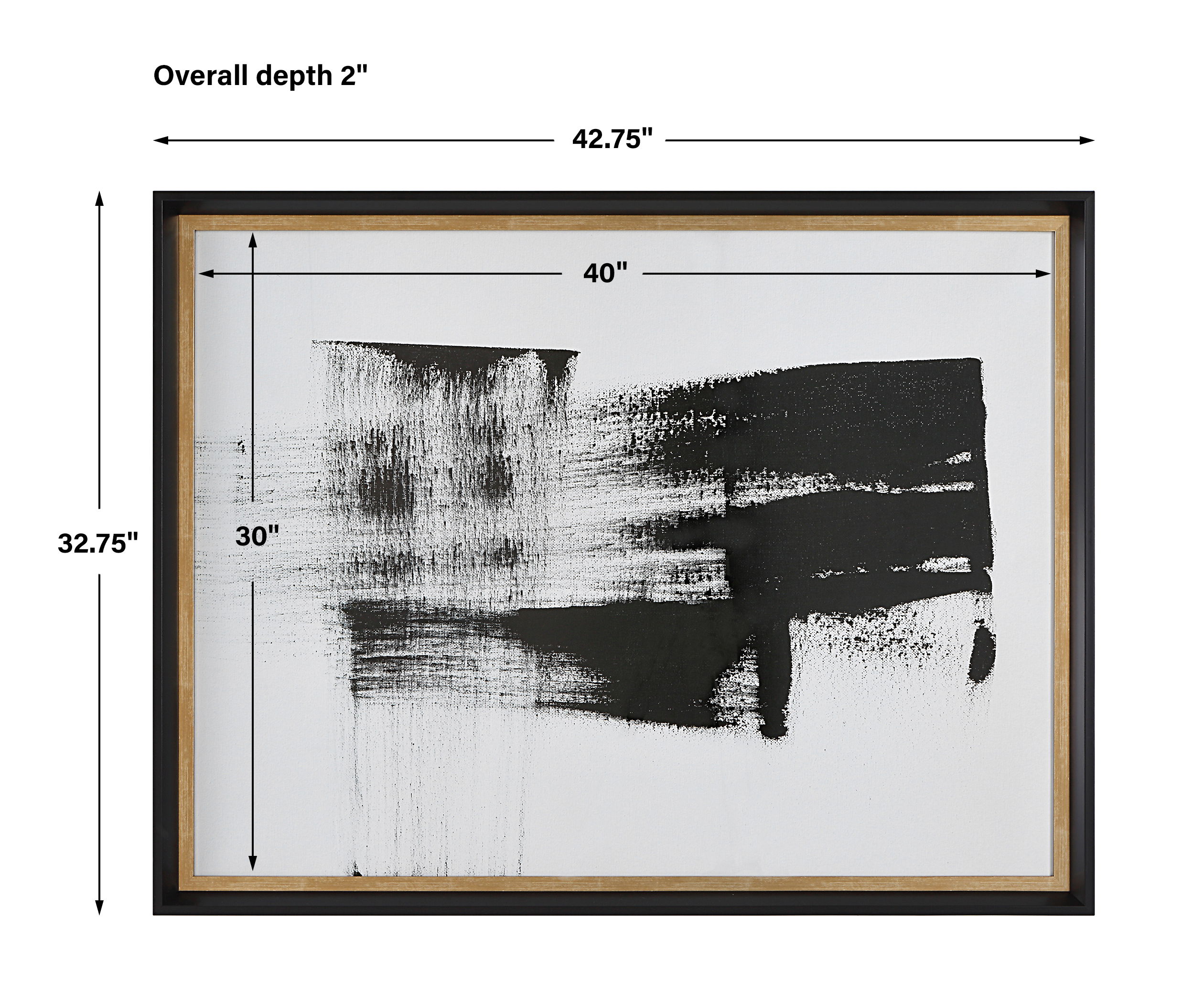 Mystere Framed Contemporary Print, Painting by Uttermost, 32.75" width x 42.75" height x 2" depth View 3