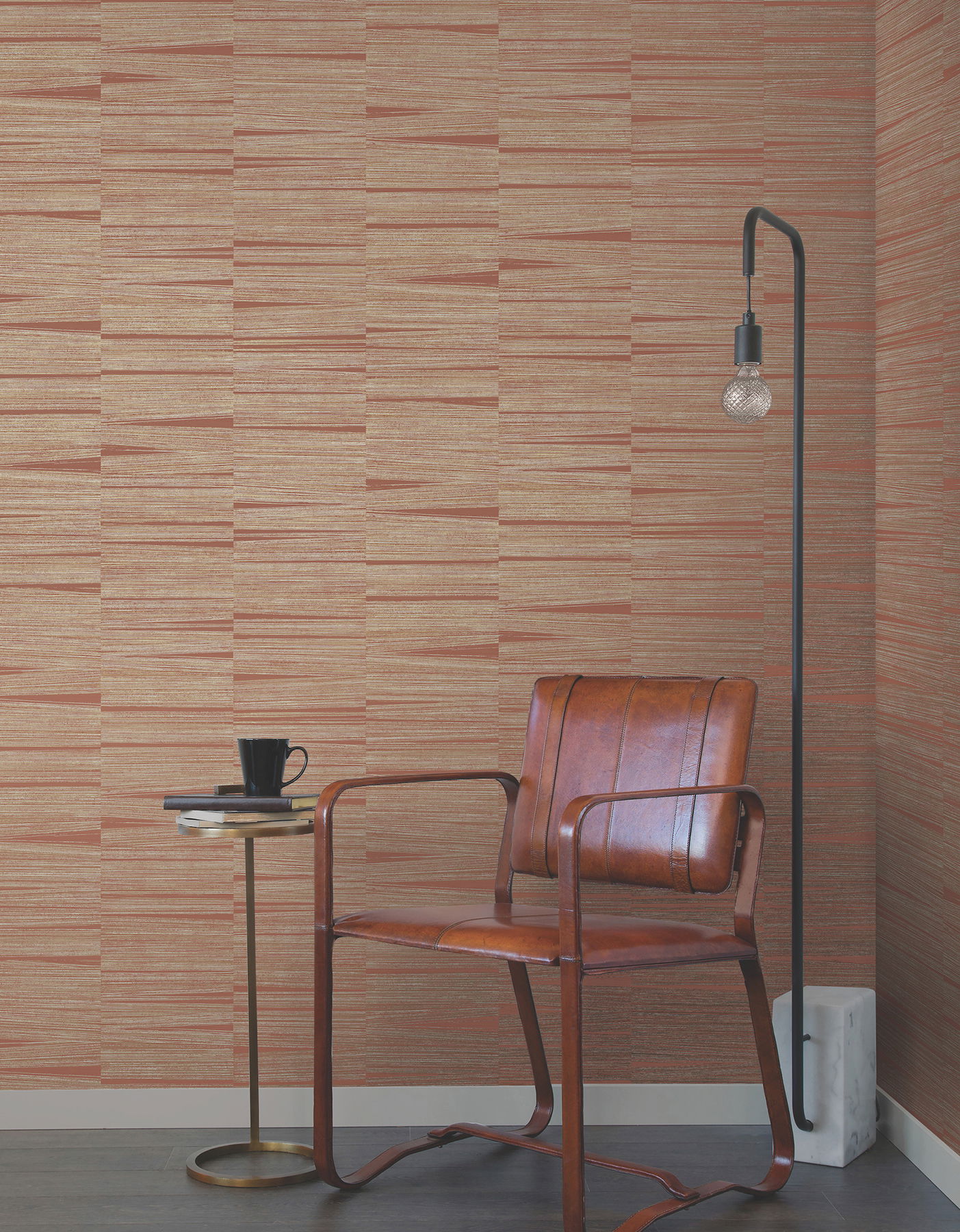 Line Stripe Brick Wallpaper large image 