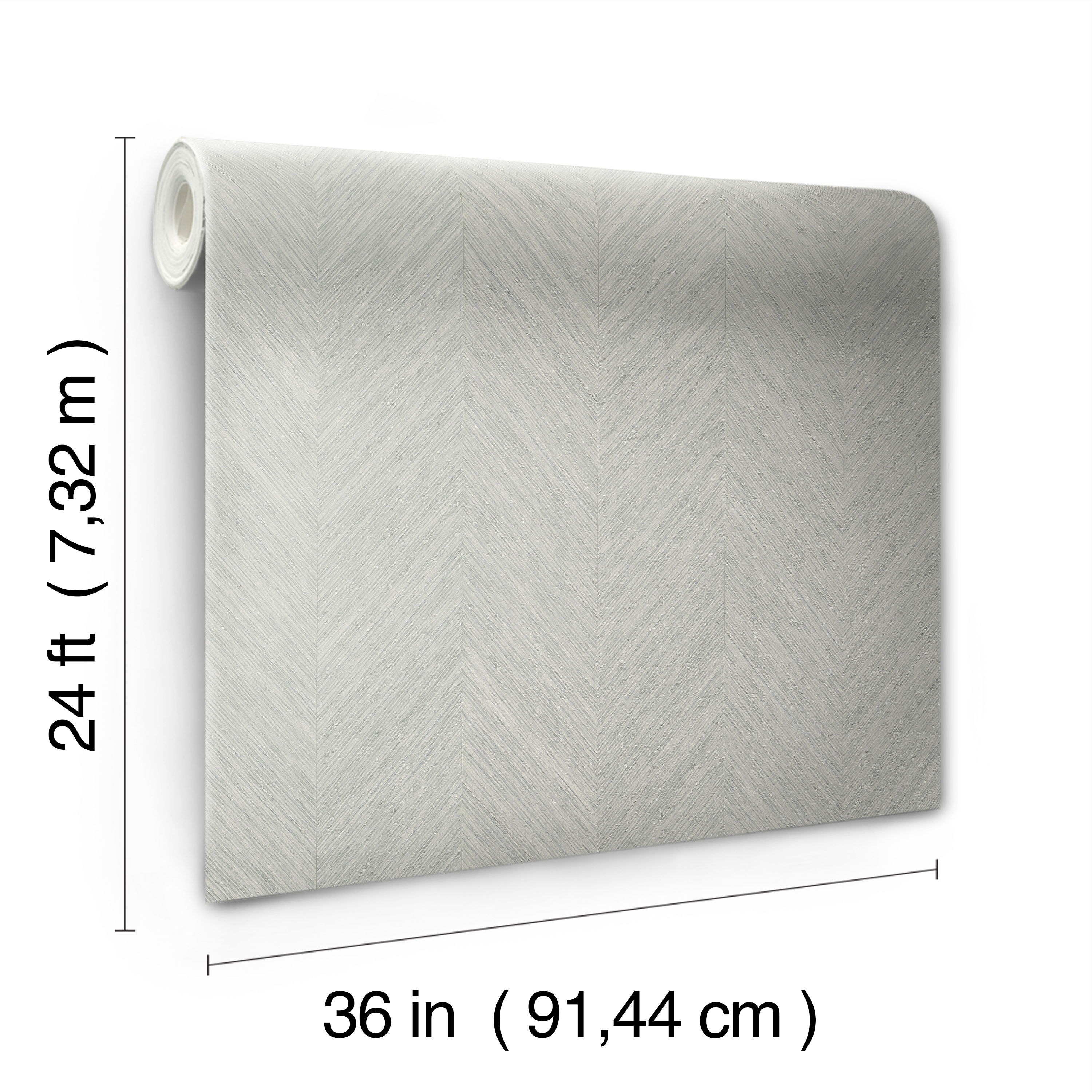 Chevron Grey Metallic Wallpaper large image 