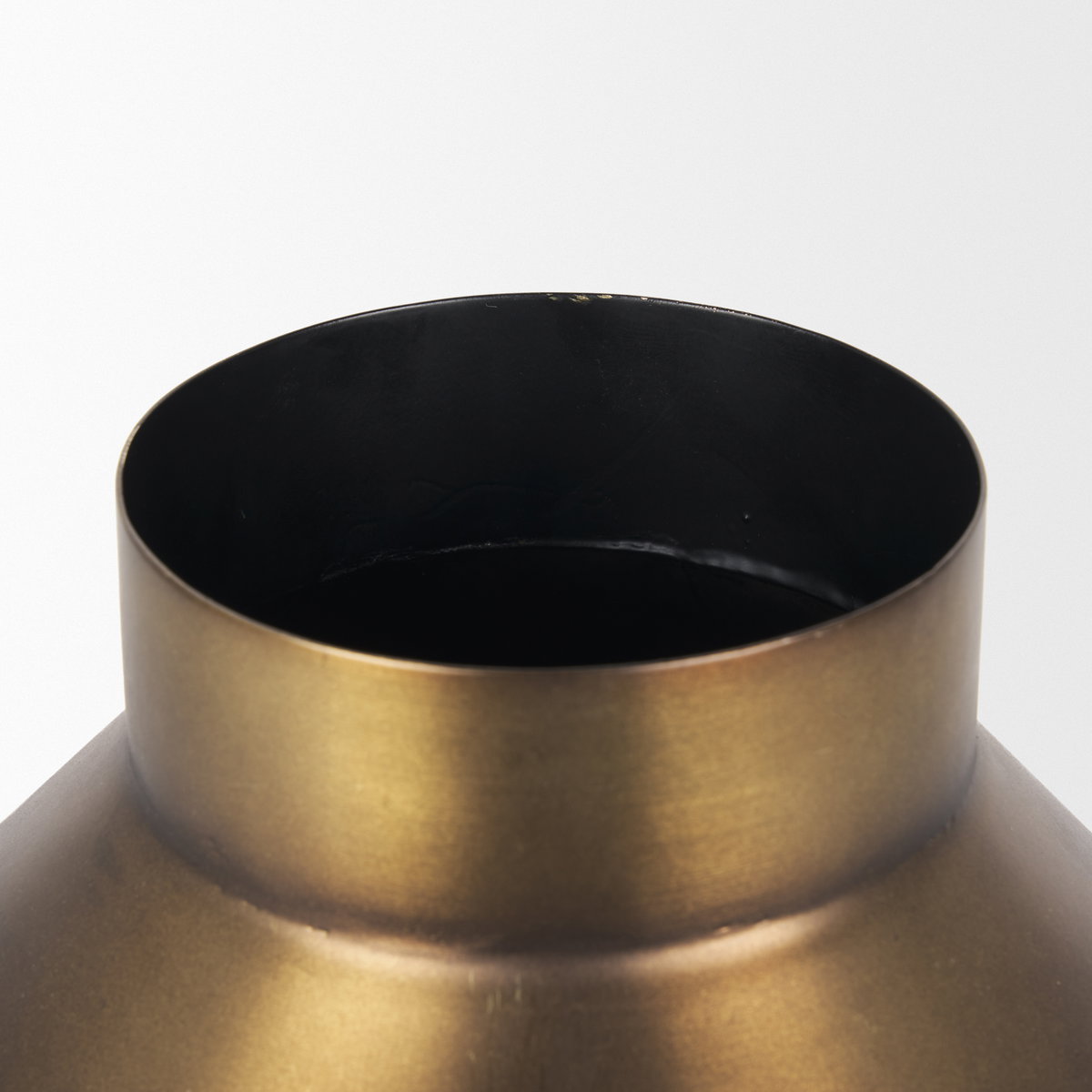 Perrin Large Brushed Gold Metal Decorative Vase, by Mercana, 9.5" length x 9.5" width x 13.25" height View 8