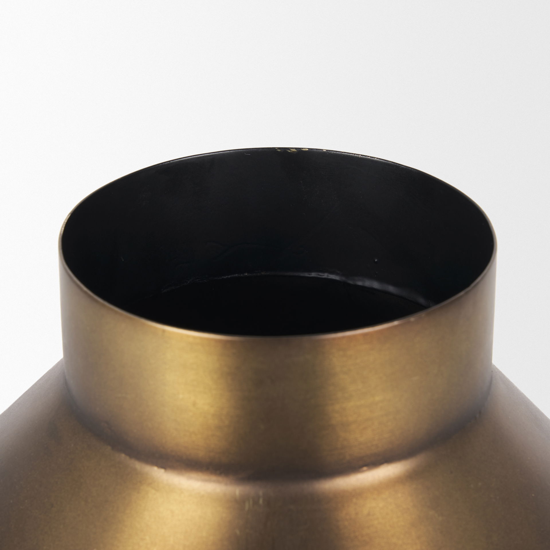 Perrin Large Brushed Gold Metal Decorative Vase large image 