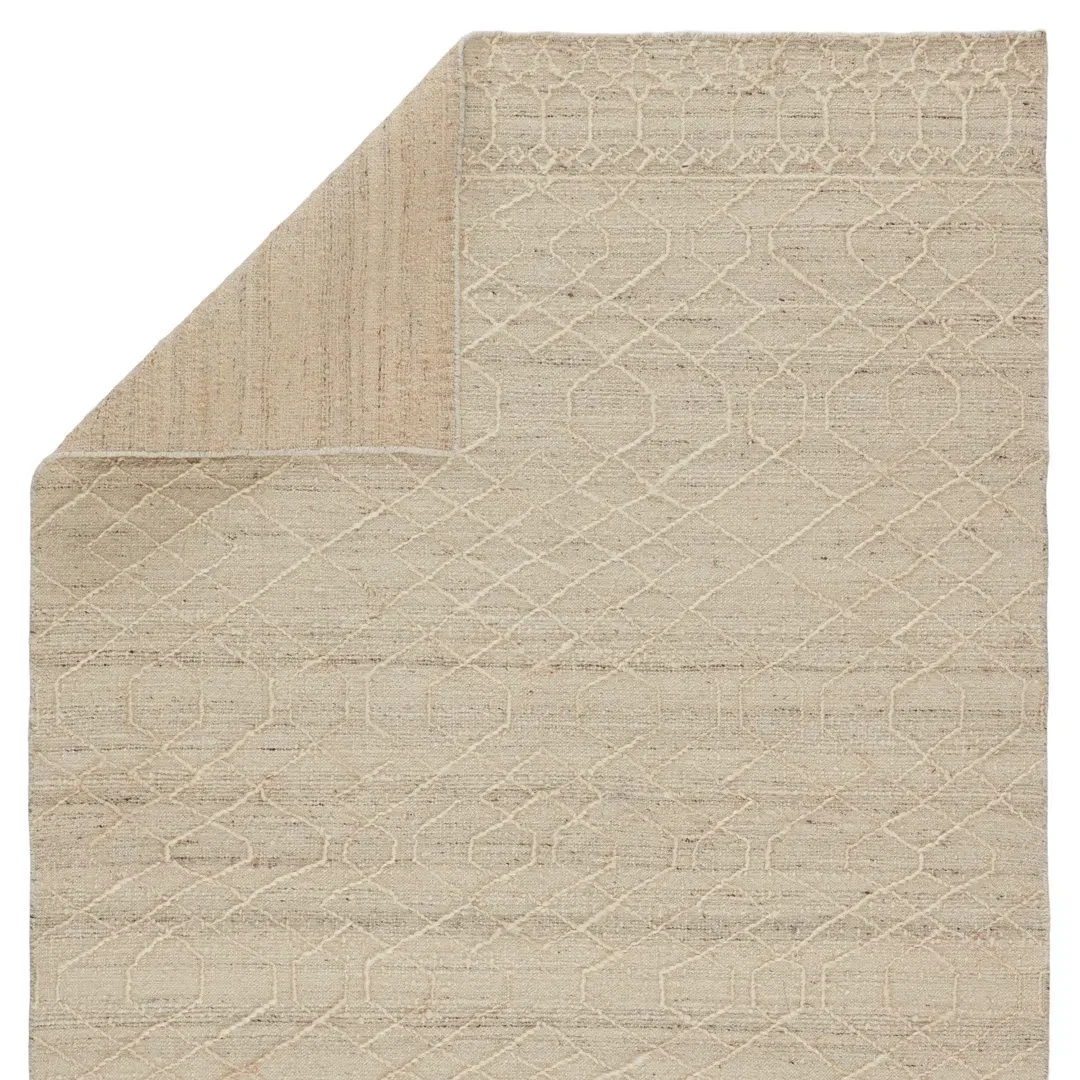 Cecille Handwoven Cotton/Wool/Jute Cream Area Rug large image 