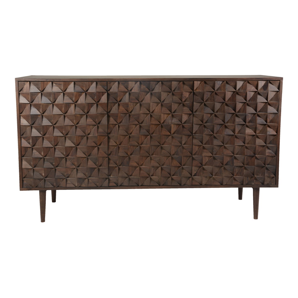 Pablo 3 Door Sideboard Dark Brown, Cabinets & Sideboard by Moe's Home, 58" width x 33" height x 18" depth View 1