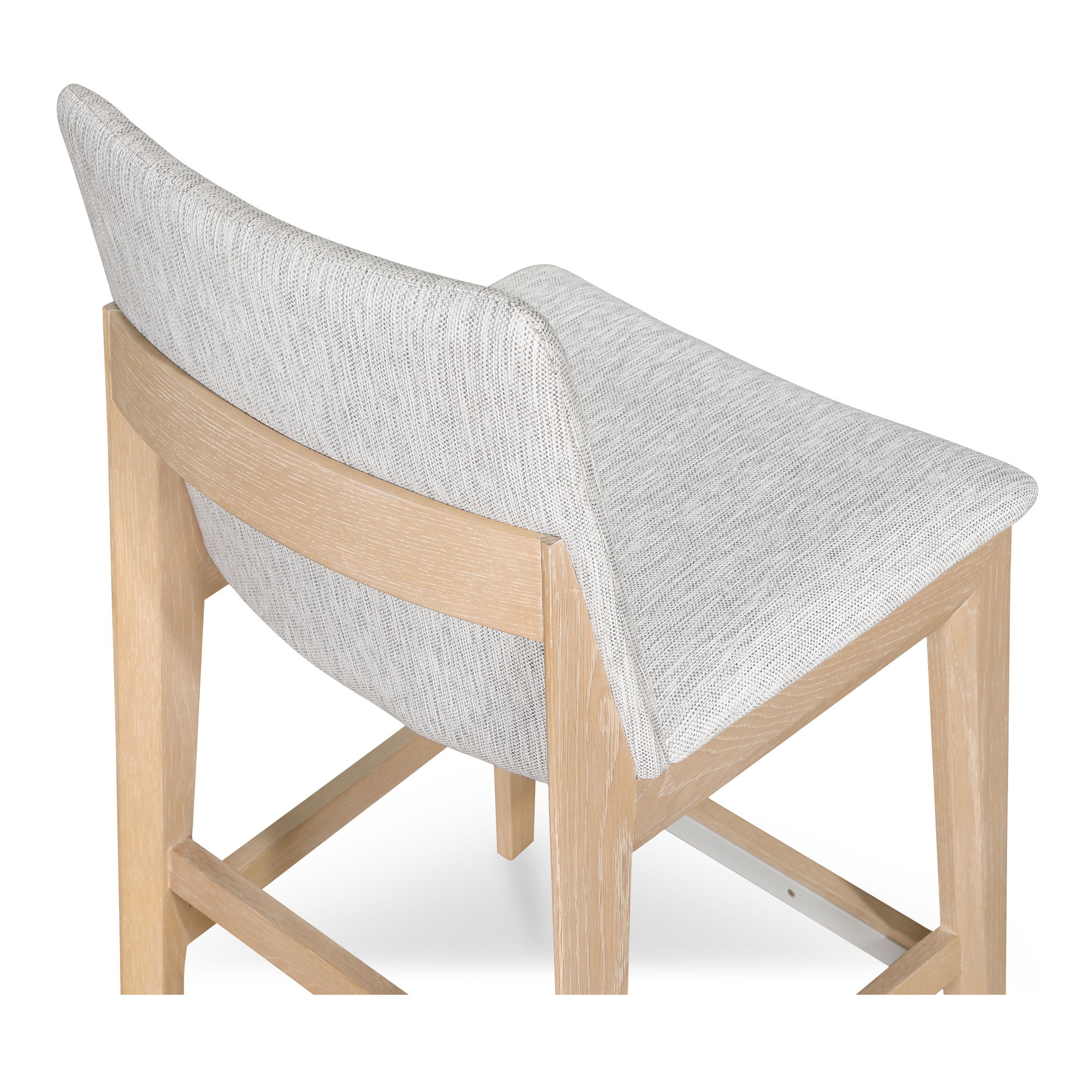 Deco Oak Counter Stool Light Grey large image 