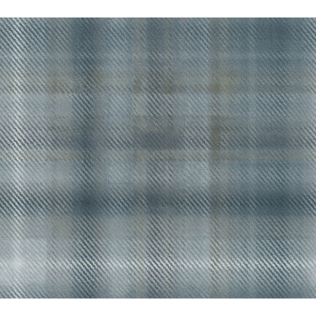 Sterling Plaid Blue Wallpaper large image 