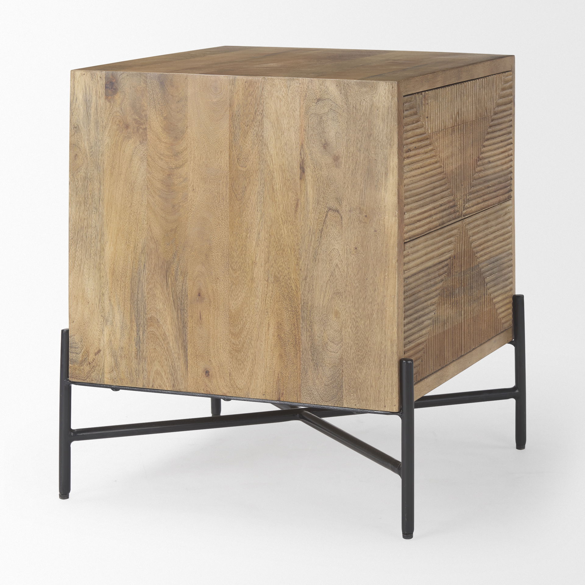Cairo 22.0L x 22.0W x 26.0H Wood 2 Drawer Accent table, Side & End Table by Mercana, 22" length x 23.5" width x 26" height View 7