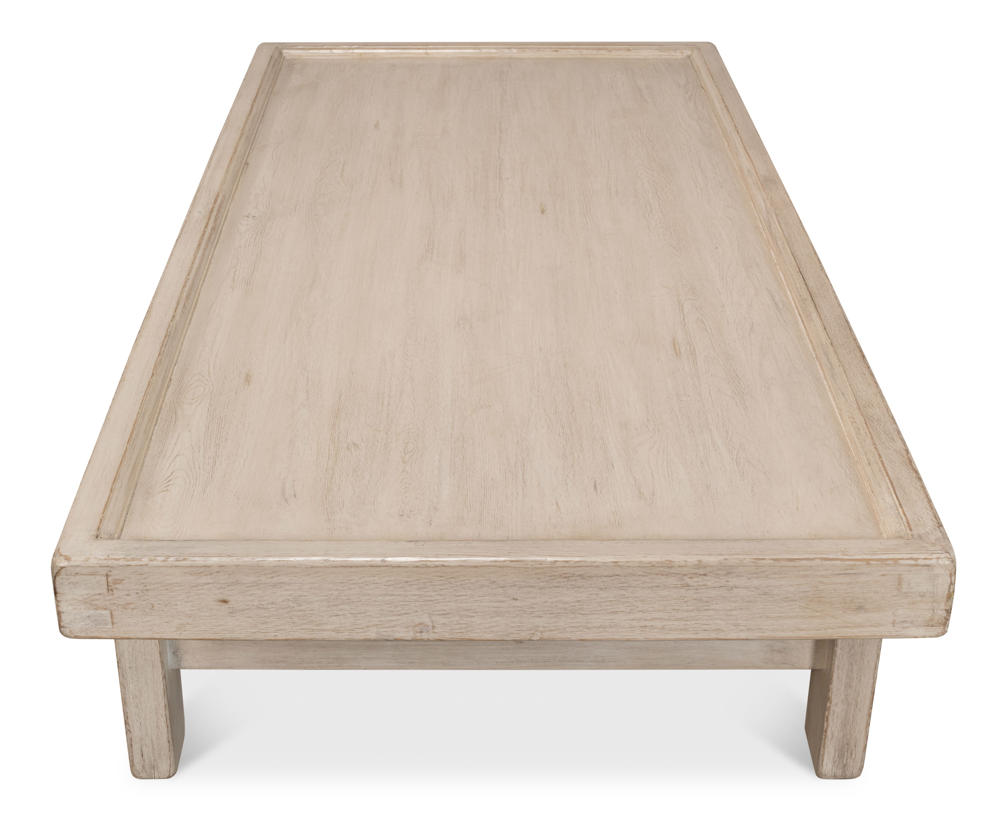 Large Wood Panel Coffee Tbl, French Grey, Coffee Table by Sarreid, 80" length x 37" width x 19" height View 5