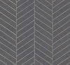 Atelier Herringbone Dark Grey Wallpaper, by York Wall, 24' length x 3' width x 0.02" depth thumbnail