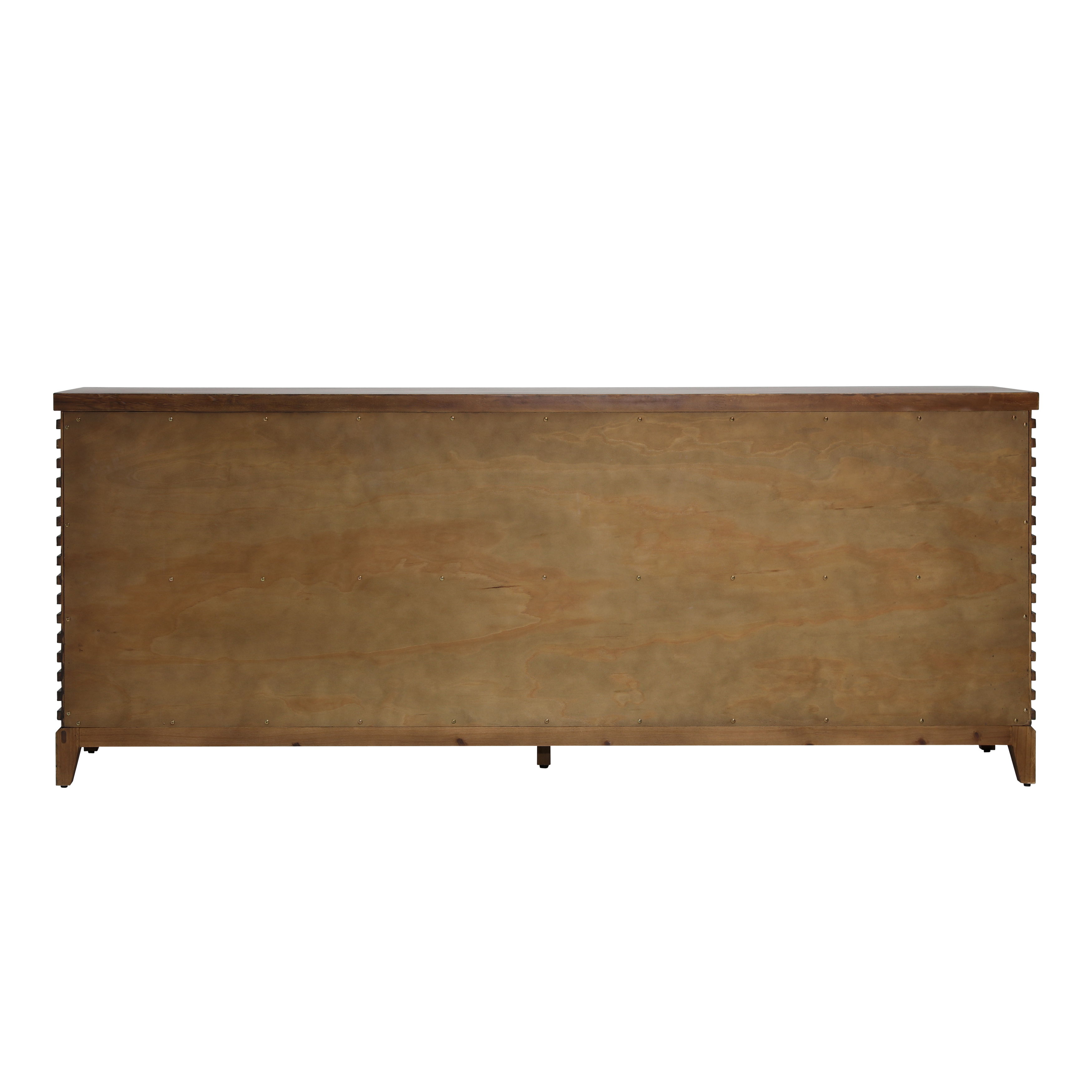 Essie Sideboard Brown, Sideboards & Buffet by Dovetail, 82.75" width x 32.18" height x 15.75" depth View 4