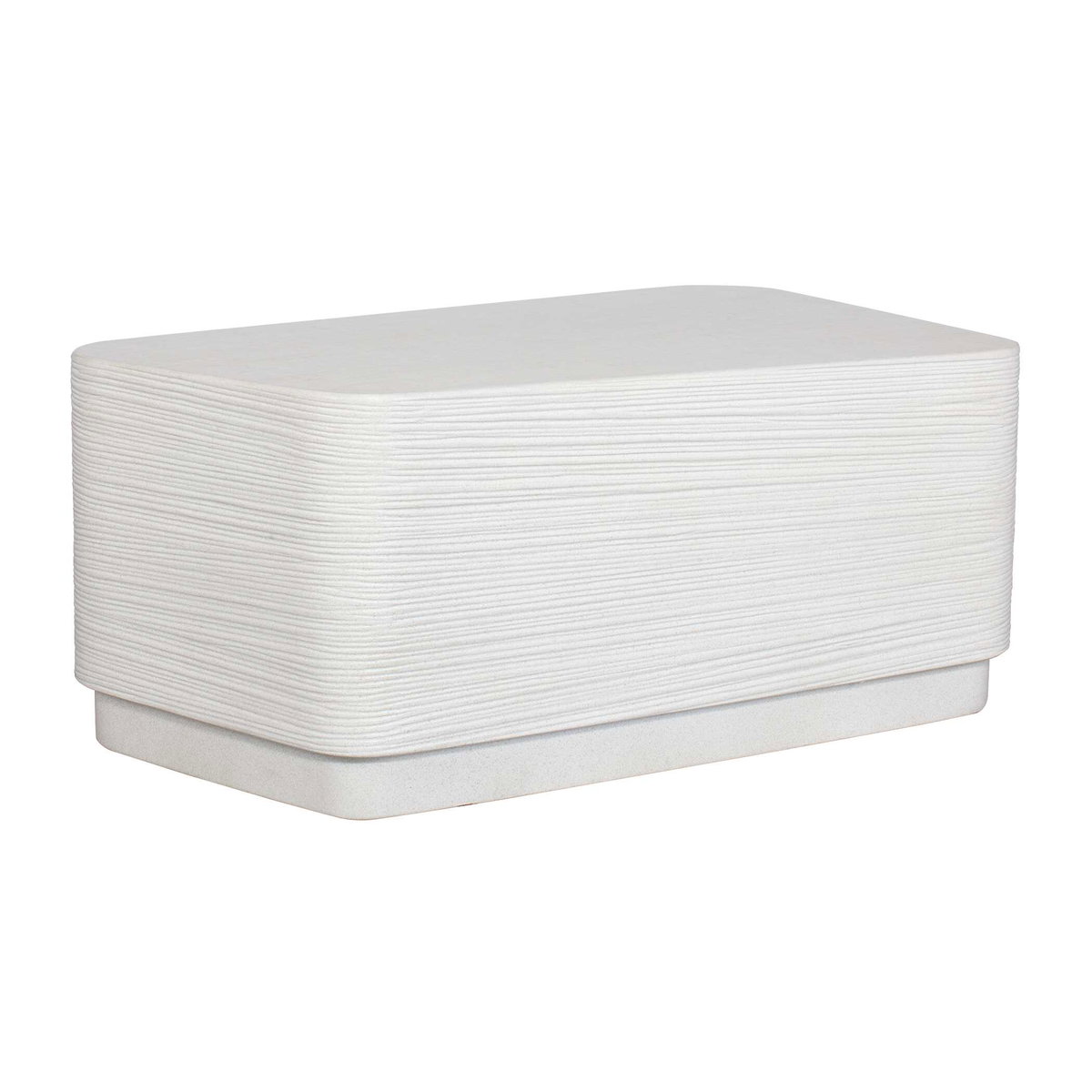 Saltwater White Concrete Coffee Table, Furniture by Uttermost, 38" width x 15" height x 23.5" depth View 8