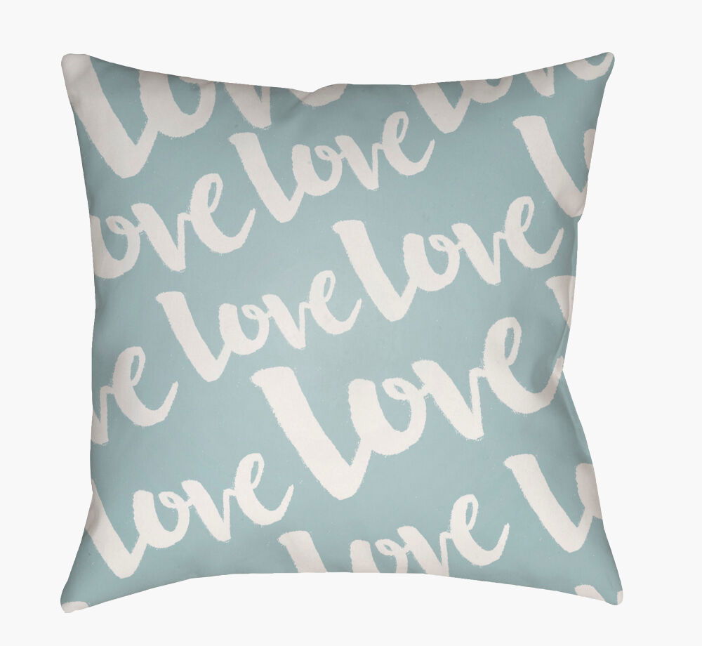 Love Accent Pillow, Decorative Pillow by Surya, 18" length x 18" width