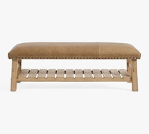 Online Designer Hallway/Entry Caden Leather Bench