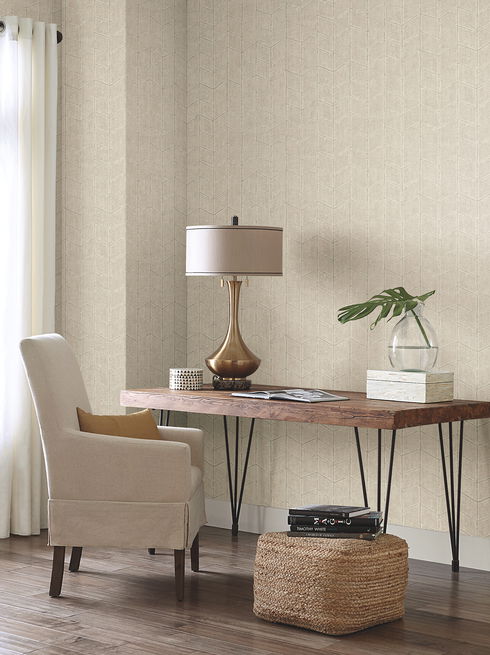 Flatiron Geometric Taupe Wallpaper