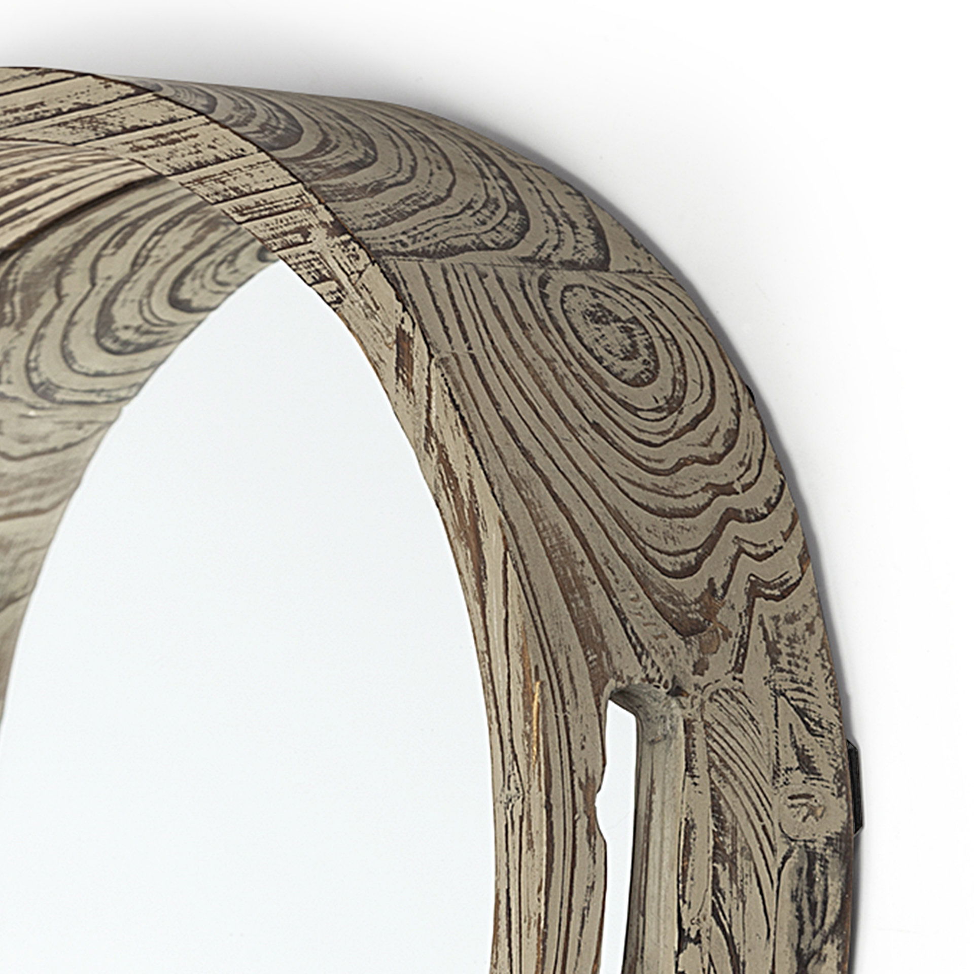 Whittier Small 20L x 20W Brown Wooden Mirrored Base Tray, Decorative Tray by Mercana, 20.08" length x 3.54" width x 20.08" height View 9