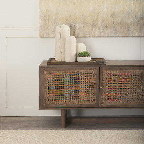 Knox Short White-Wash Wood Decorative Object