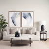 Larkin White Marble Top with Dark Brown Wood Shelf Oval Coffee Table, by Mercana, 48" length x 30" width x 16" height thumbnail 2