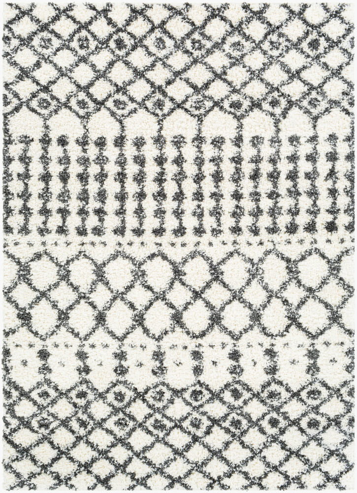 Deluxe Shag Machine Woven Rug, by Surya, 1'3.75" length x 1'3.75" width