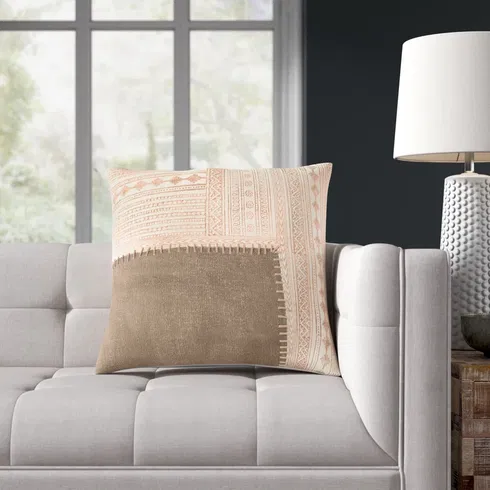 Ayami Gray/ Cream Tribal Throw Pillow 20 Inch