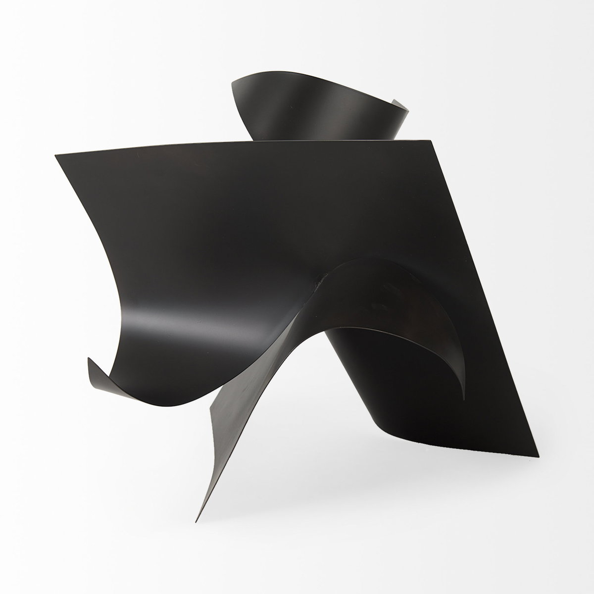 Francesca  Black Metal Sculptural Decorative Object, by Mercana, 18.11" length x 18.11" width x 18.11" height View 3