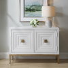 Aiken White 2 Door Cabinet, Cabinets & Chest by Uttermost, 43.25" width x 31.12" height x 16" depth thumbnail 2