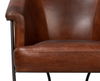 Nagel Distilled Leather Chair,Brown, Seating by Sarreid, 30" length x 33" width x 45659" height thumbnail 5