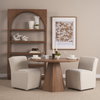 Jovani 48' Round Pedestal Dining Table | Modern | Light Brown Wood | Seats 4, by Mercana, 48" length x 48" width x 30" height thumbnail 2