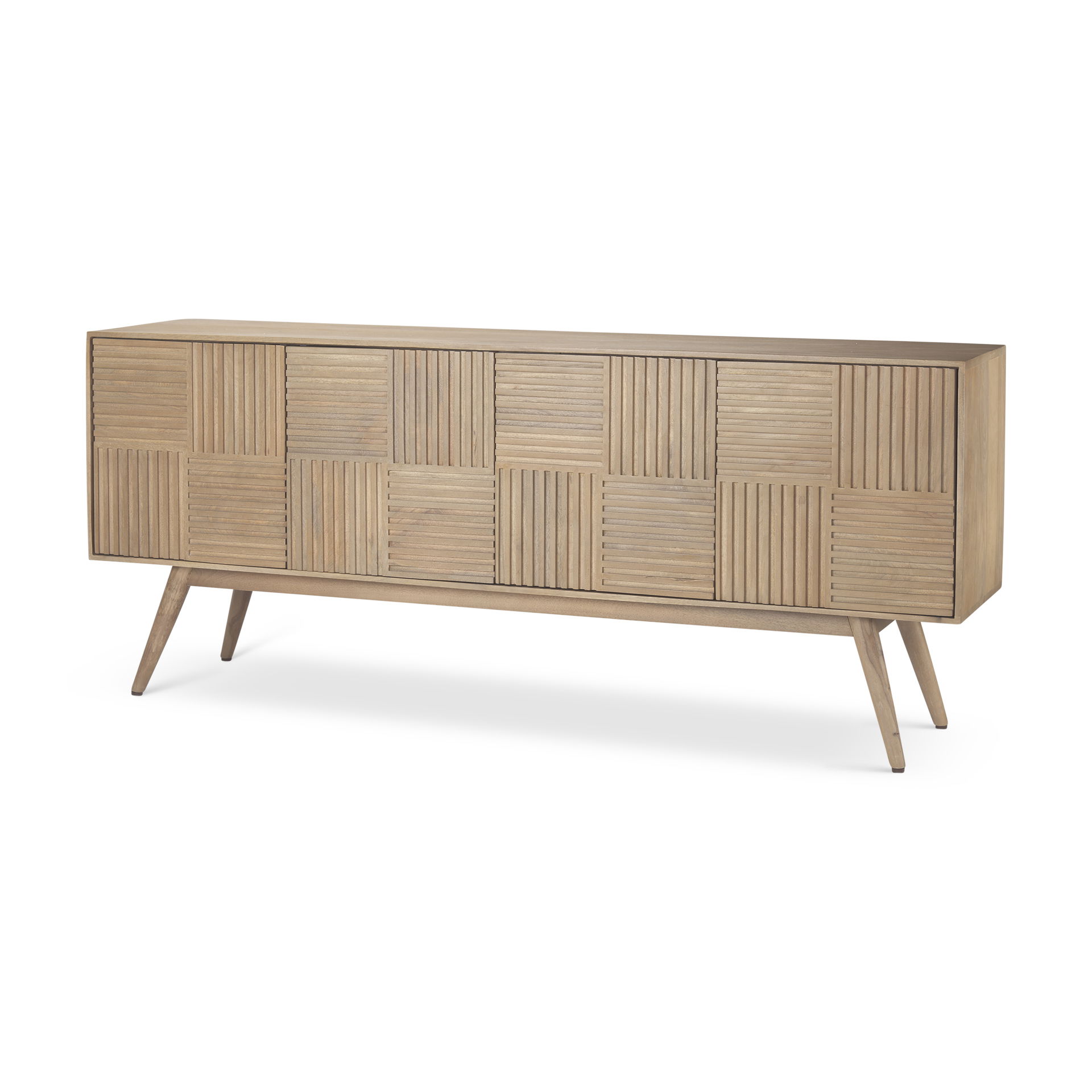 Sable 73.L x 17W x 30.5H Light Brown Solid  Wood 4 Door Sideboard large image 