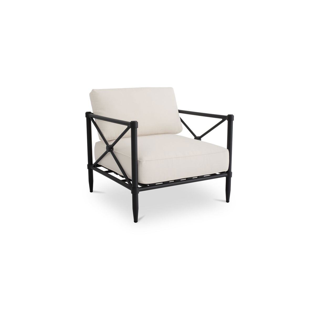 Willow Outdoor Accent Chair Cream, Outdoor Chair by Moe's Home, 2'8" width x 2'10" height x 2'8" depth View 2